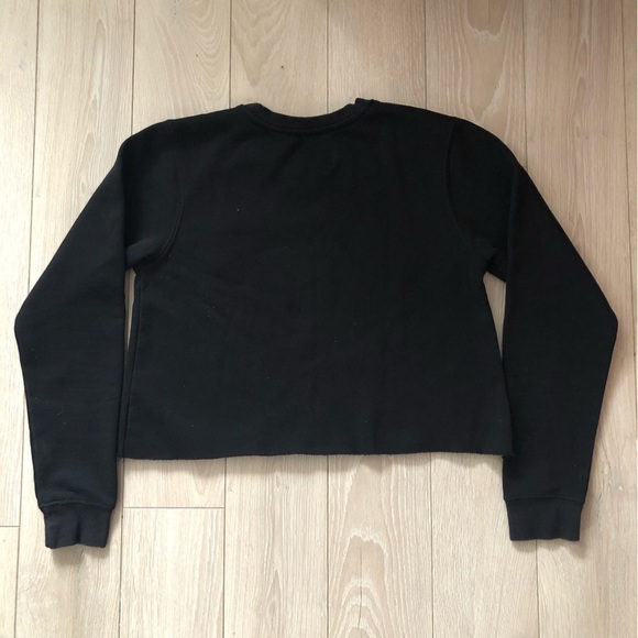 Peace Collective Raw Hem Cropped TO Toronto Black Fleece Sweatshirt Size S - Picture 5 of 10